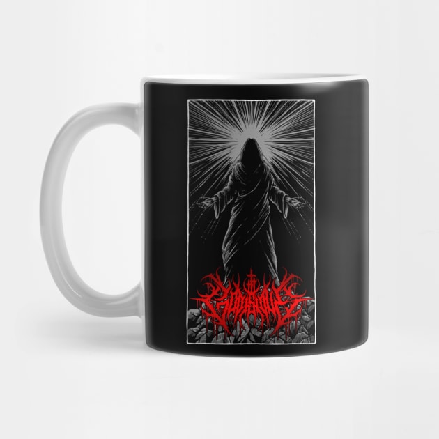 God is Love Redeemer  death metal design (grey) by Tmontijo